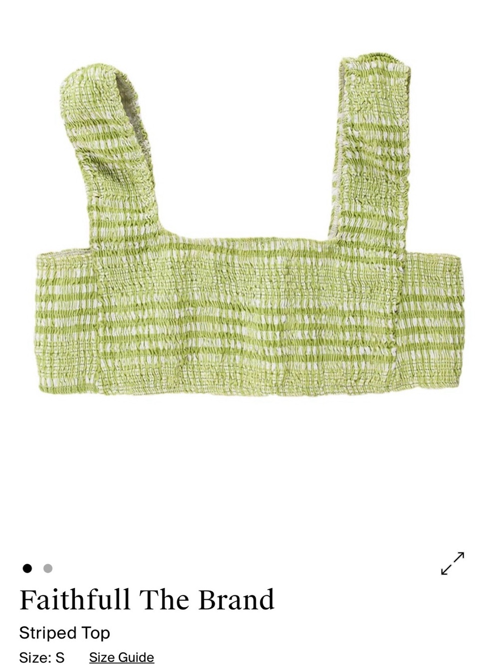 Faithfull the Brand Smocked Bikini Top